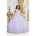 thumbnail image 3 of Layla K LK225 Juniors Womens Glitter Sweetheart Floral Quince Sweet16 Gown, 3 of 6