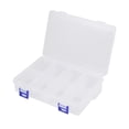 thumbnail image 2 of MasteelfCA Boîte de Rangement en Plastique Transparent 8 Compartiments Organisateur de Médicaments Portable avec Séparateurs Réglables (Transparent), 2 of 7