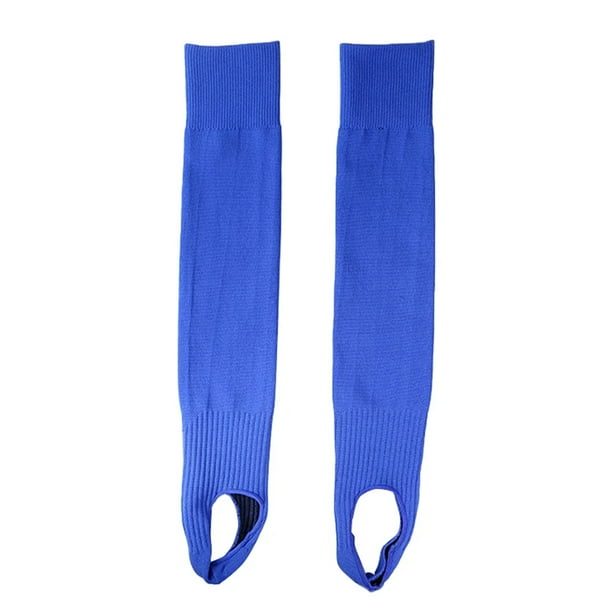 Calcetines de compresión para espinilleras de fútbol calcetines de tubo de fútbol para hombres y mujeres (azul)