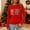 Red, variant on HOMBOM Womens Long Sleeve Tops Plus Size Black Outfits Fall Merry Christmas Christmas T Shirts for Ladies Crewneck