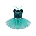 thumbnail image 2 of iEFiEL Girls Glitter Mermaid Costume Ballet Dance Gymnastics Leotard Tutu Dress A Lake_Blue 8, 2 of 7