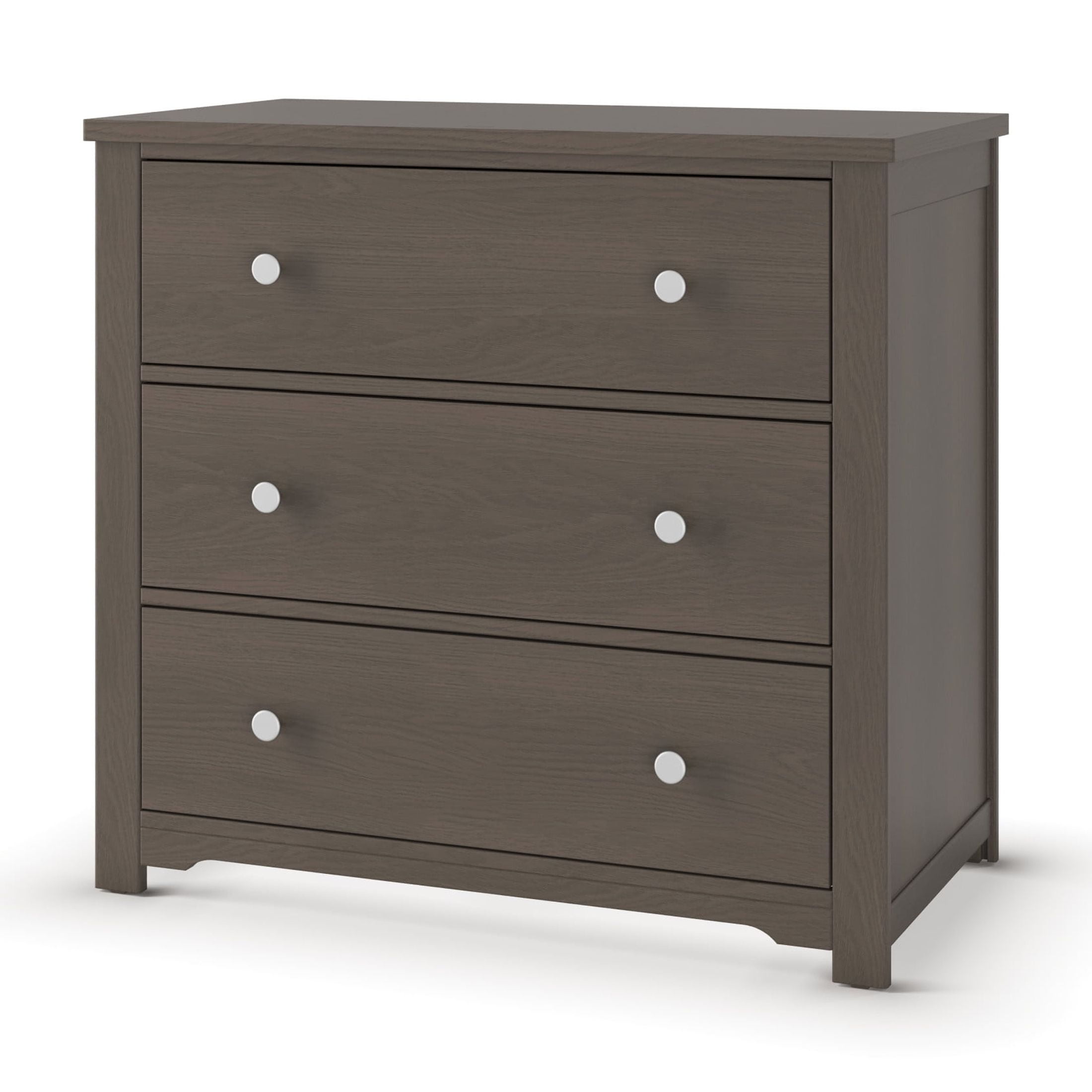 Child Craft Harmony 38" Interlocking 3-Drawer Dresser with Changing Table Topper, Anti-Tip Kit, Dapper Gray