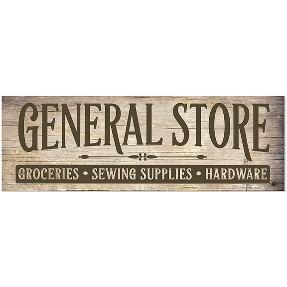 General Store Rustic Wood Sign 6x18 (Unframed)