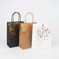 thumbnail image 3 of 12Pcs/Set Gift Bags Handles Recyclable Lightweight Single-sided Hot Stamping Present Pouch for Home, 3 of 8