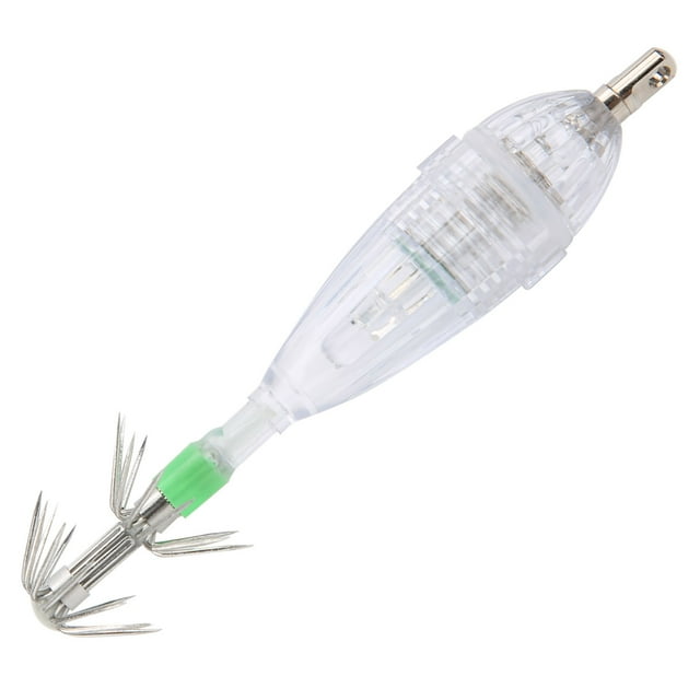 Cebo De Pesca LED, Señuelo Con Luz, Forma De Calamar, Luz Blanca, Cebo De Color, Lámpara De Señuelo Subacuático Con Gancho