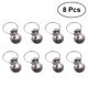 thumbnail image 1 of EeaseMX 8 clips plateados de acero inoxidable para cortina de ventana, barra de ducha, ganchos para ropa y cortinas (plateados), 1 of 7