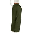 thumbnail image 5 of Women's High Waisted Jeans, Straight Leg Elastic Waist Pull On Jeans, Stretchy Relaxed Fit Denim Pants with Pockets, Fashion Casual Jeans for Daily Wear Green XXXL, 5 of 8