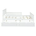 thumbnail image 3 of White Full Size Wood Platform Bed With Secure Guardrails And Storage Spaces Two Drawers For A Comfortable Long-lasting Bedroom, 3 of 6