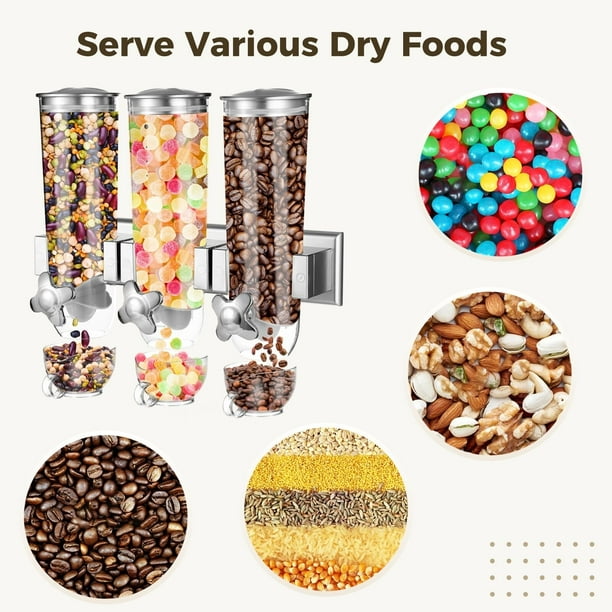 Wall Mounted Cereal Dispenser Dry Food Container Candy 2259 Wall