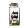 thumbnail image 1 of CSChome Miniature Book Decoration Glass Jar Miniature Book Decoration Clear Dome Mini Book Tiny Ladder Model Statue Desktop Ornament Book Lover Valentine's Day, 1 of 6