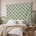 thumbnail image 3 of Green Morocco Tapestry for Bedroom Wall Hanging Tapestry, Boho Farmhouse Abstract Geometric Simple Ceiling Backdrop Tapestries Poster Blanket Wall Decor for Teens Room Living Room Dorm 59" x 90", 3 of 8