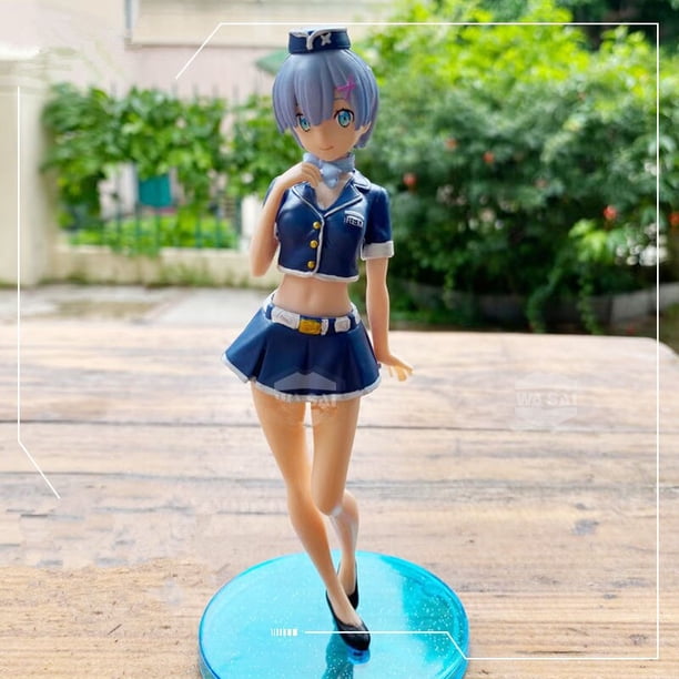 Anime japonés 16cm figura de acción Rem Ram chica kawaii leopardo figura sexual Rem PVC colección modelo juguetes de Navidad Gao Jinjia LED