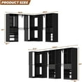 thumbnail image 2 of Closet System with Corner(3 Sets), iSunirm 90.5 inch Closet Organizer System with Wood Drawers, Hanging Rods, and Shelves, Reversible Walk in Closet System for Bedroom, 90.5"L*90.5"W*80"H, Black, 2 of 8