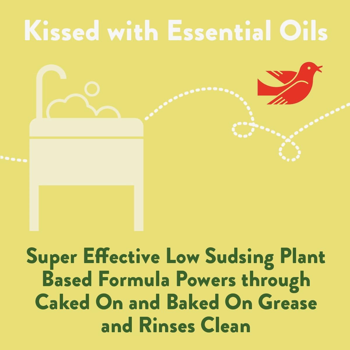Rebel Green Super Deluxe Dish Soap - Natural Kitchen Dish Detergent - Gentle Dish Liquid Scented with Peppermint & Lemon - (1 Gallon Refill Bottle)