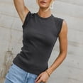 thumbnail image 4 of Knit Tank Tops For Women，Plus Size Tank Tops Crewneck Tank Top Women Linen Tops Lightweight Linen Tank Tops Loose Fit Cami Loose Fit Camisole Sleeveless Cotton Tops Racerback Tank Tops, 4 of 9