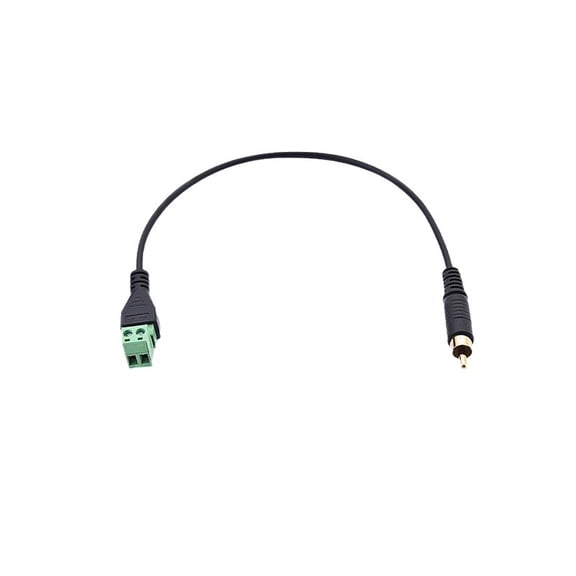 KAIXUDA USA Gold-Plated RCA Male to Green AV Screw Terminal Adapter - Solderless Audio/Video Connector Plug for Speaker Wire (Oxygen-Free Copper)