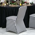 thumbnail image 2 of Efavormart Stretch Spandex Black White Striped Chair Covers 20 PCS Universal Banquet Chair Covers for Party W/ Foot Pockets - Easy Use & Machine Wash Slipcovers for Wedding Outdoor Events, 2 of 11