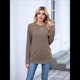 thumbnail image 5 of Suéteres de Mujer, Camisas de Larga, Moda de Otoño, Blusas de Moda, Conjuntos Fruncidos, Ropa de Invierno Café XL, 5 of 9