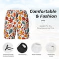 thumbnail image 3 of Fuzoiu Autumn Leaves Print Men's Swim Shorts,Quick-Dry Double-Layer Swim Trunks,Board Trunks,Beach Shorts Swimwear Bathing Suits-3X-Large, 3 of 6