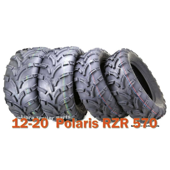 12-20 Polaris RZR 570 ATV Tire Set WANDA 25x8-12 25x10-12 lite Mud