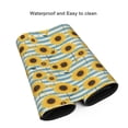 thumbnail image 4 of Hirioo Blue White Striped Sunflower A for Mouse Pad ,Anti-Slip Base, Durable Stitched Edges, Perfect for Gaming, Office, and Home Use,16x35.5in, 4 of 9