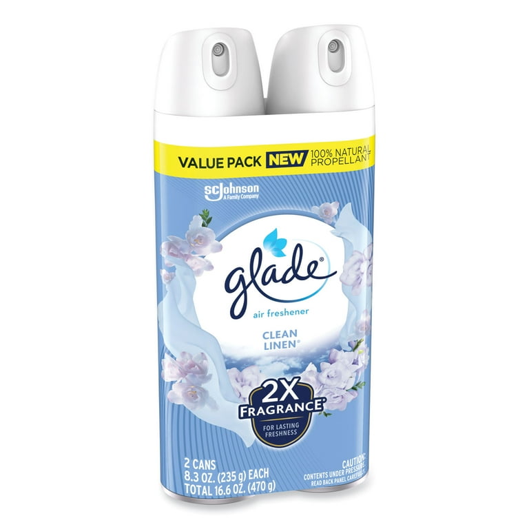 Air Freshener, Clean Linen Scent, 8.3 oz, 2/Pack, 3Packs/Carton Air Freshener, Clean Linen Scent, 8.3 oz, 2/Pack, 3Packs/Carton
