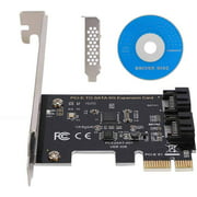PCI-E SATA Card 2 Port，PCI Express to SATA 3.0 6Gbps SATA Controller Expansion Card with Bracket, Support