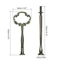 thumbnail image 2 of Uxcell 1 Set Cake Tray Stand Handle Plate Hardware Fitting, 2-Tiers Flower Bronze, 2 of 7