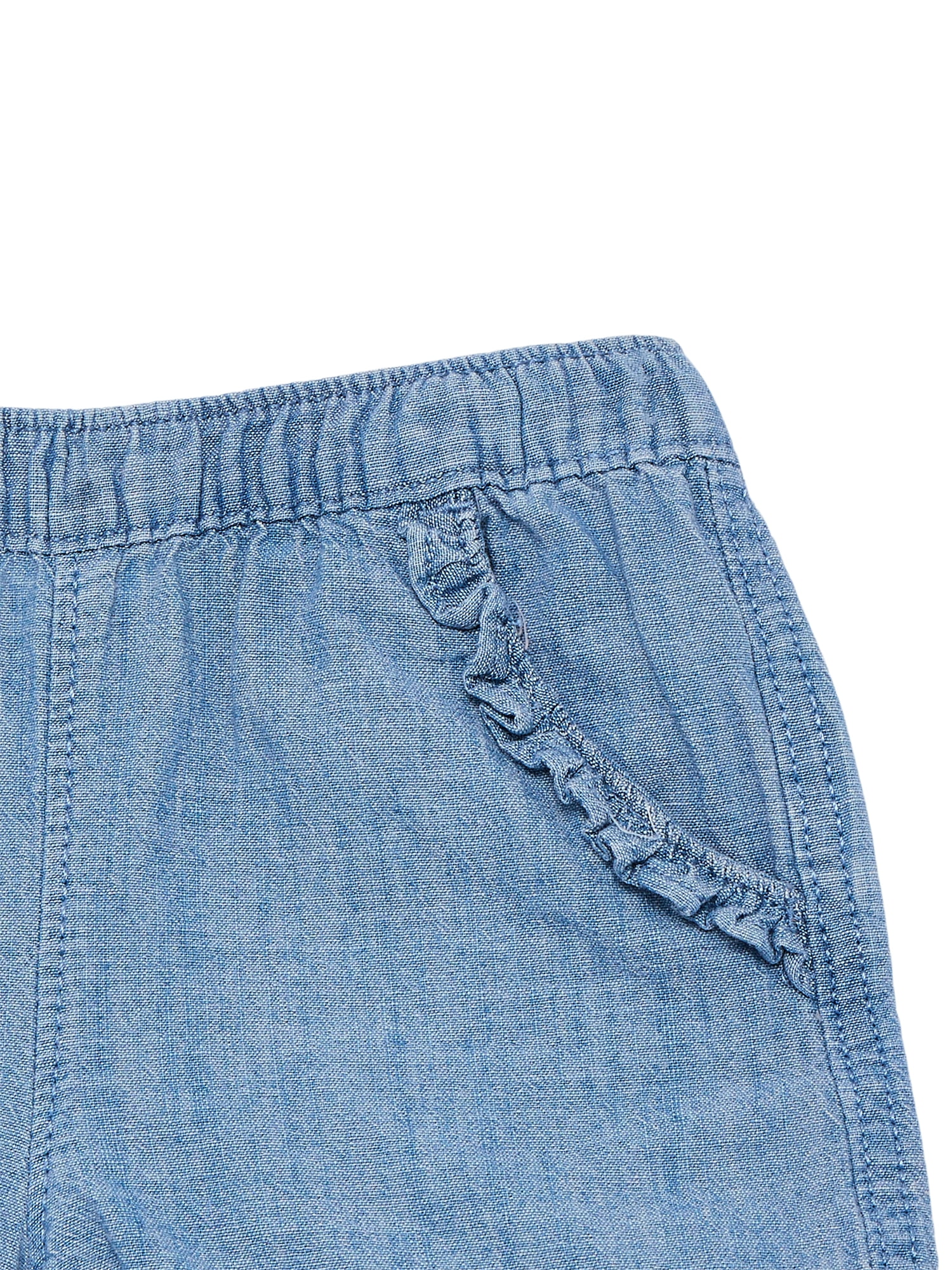 Wonder Nation Baby Girl Ruffle Pocket Shorts, Sizes 0-24 Months