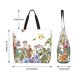 thumbnail image 5 of Fotbe Herbs and Wildflowers Bolsa Tote Estética de Lona con Estampado para Mujer - Bolsa Reutilizable de Hombro Casual para Vacaciones, Compras, Trabajo y Gimnasio, 5 of 8