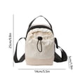 thumbnail image 3 of Beautynvta Small Sling Crossbody Bag for Women, Casual Small Square Bag, Canvas Shoulder Bag with Adjustable Strap, Lightweight Handbag for Outdoor Travel, White, 3 of 6