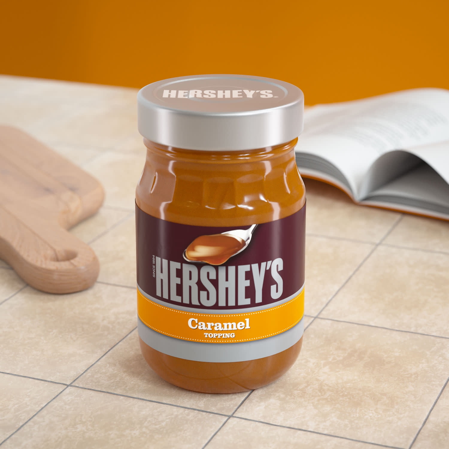 (3 pack) Hershey's Caramel Sauce Ice Cream Topping, Jar 14 oz