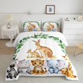 thumbnail image 2 of Feelyou Jungle Kangaroo Family Full Size Comforter Sets, Cartoon Cheetah Elephant Zebra Lover Bedding Comforter Set, Teens Kids Boys Girls Reversible Bedding Sets, Luxury Bedroom Decor, 3 Pieces, 2 of 8