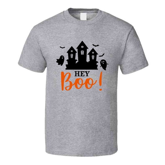 Hey Boo Haunted House Halloween Tee Cool Fall T-shirt Holiday Novelty T Shirt