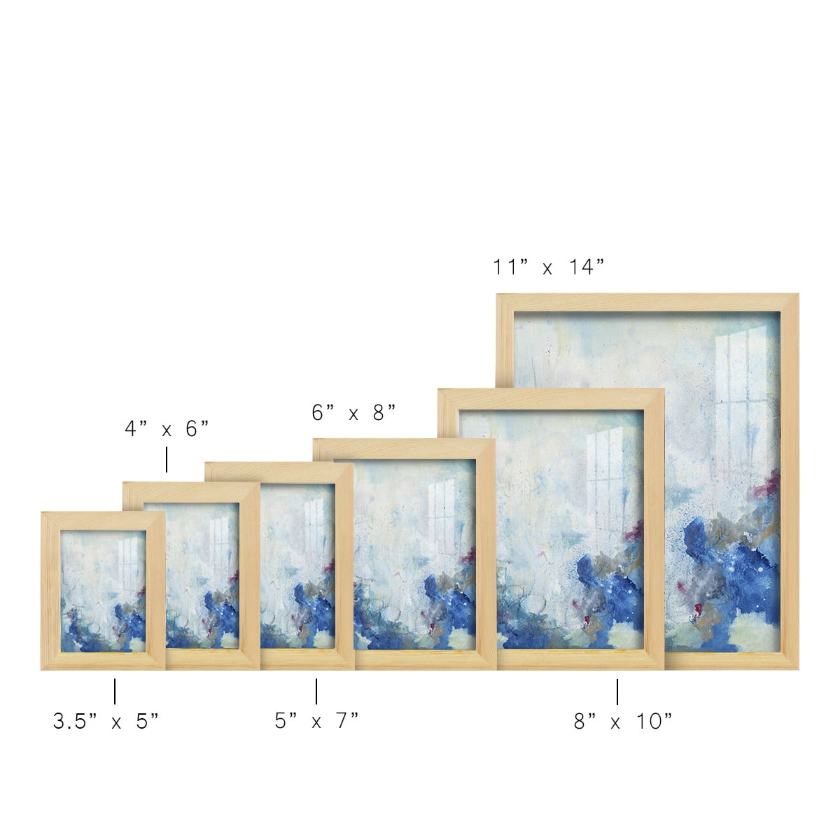In the Mist II - Framed Print w/glass - Natural Wood