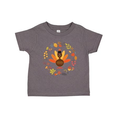 

Inktastic Thanksgiving Turkey Fall Holiday Wreath Gift Toddler Boy or Toddler Girl T-Shirt