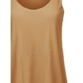 thumbnail image 4 of A2Y Women's Basic Solid Loose Fit Flowy Scoop Neck Racer Back Tank Top Honey Mustard M, 4 of 6