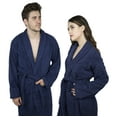 thumbnail image 3 of Women Shawl Collar Ladies Bathrobe Terry Cotton Kimono Collar Luxury Spa Robes, 3 of 8