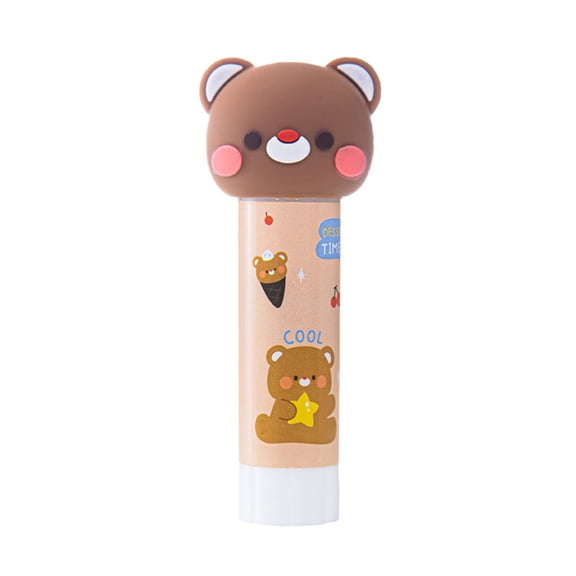 Cute Animal Shaped Glue Stick,Solid Glue, Yxwen 1*Glue Stick De Pegamento Transparente Permanente 0.29 Oz Paquete De 1 Brown Bear