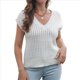 thumbnail image 2 of Suéter de Cuello en V para Mujer, Chaleco de Punto Acanalado, Informal, con Mangas , Corte Holgado, Ropa de Otoño. L, 2 of 10