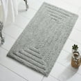 thumbnail image 2 of Knightsbridge Stylish And Comfortable All Season Traditional Racetrack Design Cotton Bath Rug 20" X 30" Silver, 2 of 3