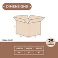 thumbnail image 3 of 15 x 11 x 6" Corrugated Boxes ECT-32 Kraft Shipping/Moving/Packing Box 25/Bundle, 3 of 4