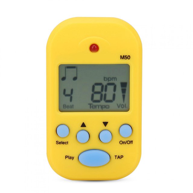 Mini Digital Beat Tap M50 Tempo Metronome, Compact Design, Dual Headphone Output, Precision Tempo Control for Musicians and Students