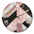 thumbnail image 2 of Designart "Refined Marble Granite Agate with Gilded Touches XI" Modern Geometric Oversized Wall Clock, 2 of 5