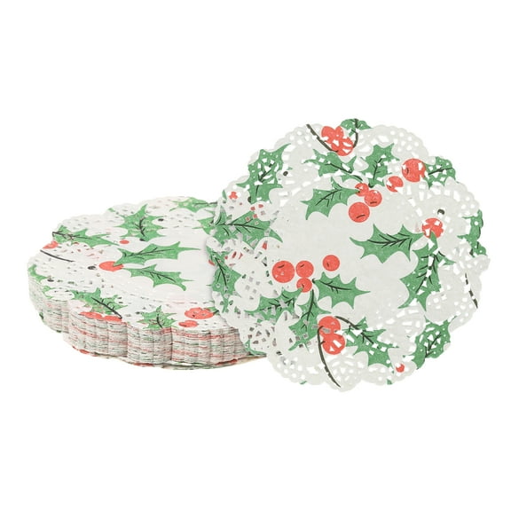 100pcs Paper Doilies 3.5" Round Disposable Lace Paper Doilies Placemats Colorful