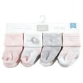 thumbnail image 2 of Hudson Baby Infant Girls Cotton Rich Newborn and Terry Socks, Pink Gray Elephant, 0-6 Months, 2 of 6