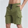 thumbnail image 7 of HCNTES Walkshorts Drawstring Stretch Waist Summer Quick Dry Beach Athletic Gym Golf Shorts(Green,XL), 7 of 7