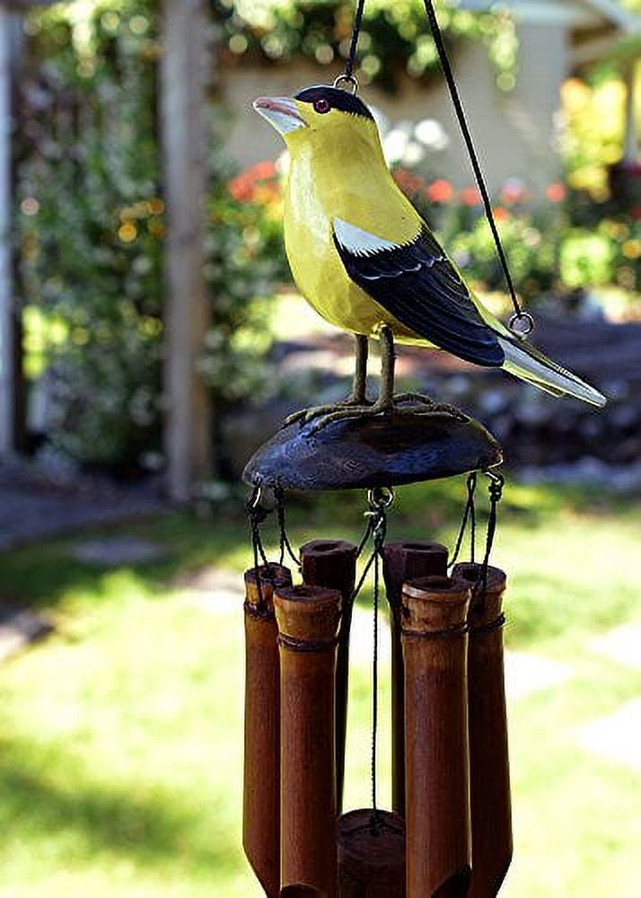 Cohasset 175AG American Goldfinch Bamboo Wind Chime Handcrafted