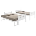 thumbnail image 5 of Miekor Furniture White Twin/Full Bunk Bed with Built-in Ladder W5U341, 5 of 6