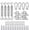 28 Pcs Fixing Kit, variant on M6 Heavy Duty Sun Shade Sail Hardware Kit for Garden Rectangle and Square Sun Shade Sail Installation - 304 Stainless Steel Sun Shade Sail Fixing Hardware Accessories Kit(24 pcs)